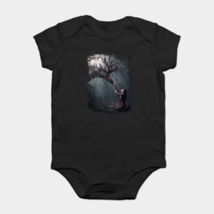 Spirit Animal Native American Fantasy Forest Baby Bodysuit